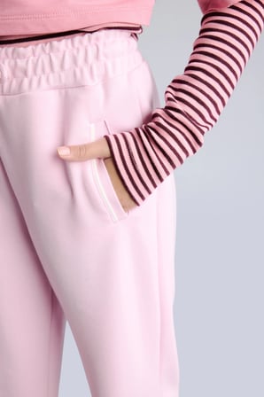Beli Bağcıklı Cepli Jogger Fit Modal Eşofman Altı Kız Çocuk