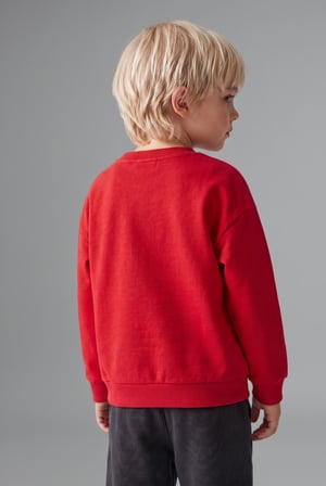 DeFacto %100 Pamuk Bisiklet Yaka Baskılı Sweatshirt Erkek Bebek H8401A526AURD79