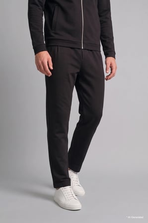 Relaxed Fit Cepli Düz Paça Uzun Boy Eşofman Altı