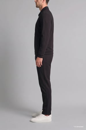 Relaxed Fit Cepli Düz Paça Uzun Boy Eşofman Altı