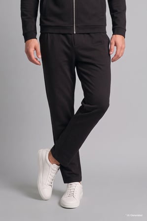 Relaxed Fit Cepli Düz Paça Uzun Boy Eşofman Altı