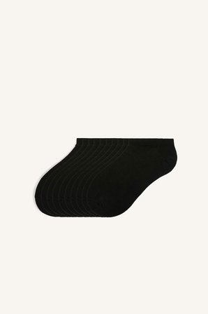 DeFacto Erkek 10'lu Pamuklu Sneaker Siyah Çorap I3490AXNSBK23