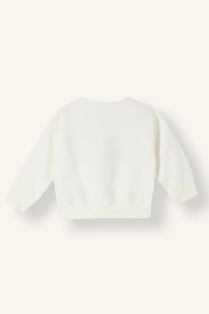 Regular Fıt Bisiklet Yaka Baskılı Sweatshirt Kumaşı Sweatshirt Erkek Bebek