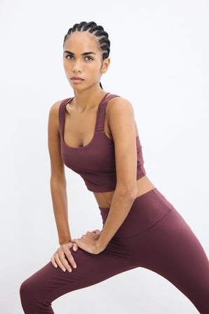 DeFacto Orta Destekli Bisiklet Yaka Çift Askılı Crop Sporcu Bra H5317AX26AUBR93