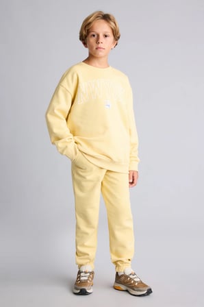 Overshirt Fit Bisiklet Yaka Baskılı Sweatshirt Erkek Çocuk