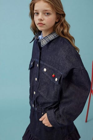 DeFacto Denim Ceket Kız Çocuk H2269A826SPNM28