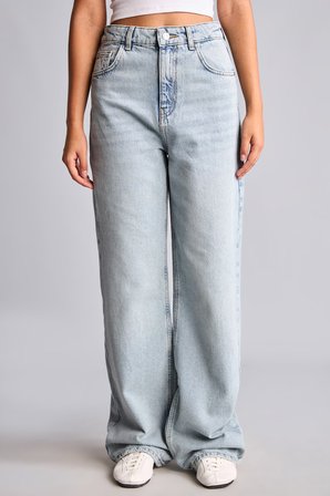 DeFacto %100 Pamuk Yüksek Bel 90's Wide Leg Jean Pantolon H6913AX26AUNM85