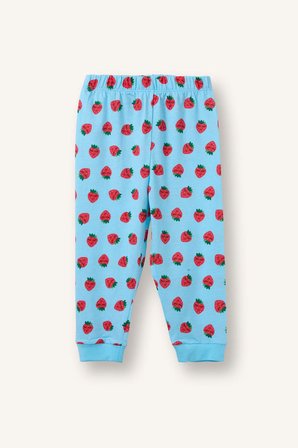 DeFacto %100 Pamuk Regular Fıt Kısa Kollu Baskılı Tişört Baskılı Lastikli Paça Alt 2'li Pijama Takımı Kız Bebek H5502A526SMWT46