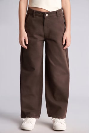 DeFacto Baggy Fit Düz Paça Gabardin Pantolon Kız Çocuk I1699A826AUBN335