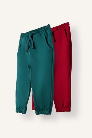 DeFacto Oversize Basic Beli Bağcıklı Cepli 2'li Eşofman Altı Erkek Bebek I0296A526AURD106