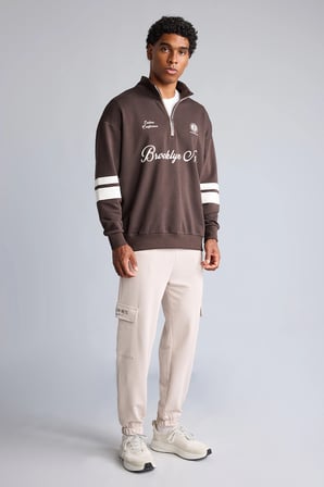 NBA Brooklyn Nets Standart Fit Kargo Cepli Jogger Eşofman Altı