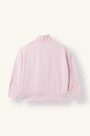 Oversıze Yarım Fermuarlı Modal Sweatshirt Kız Çocuk