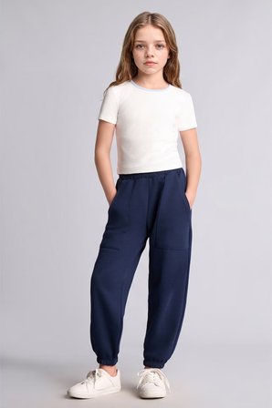 DeFacto Yama Cepli Lastikli Jogger Fıt Eşofman Altı Kız Çocuk I2268A826AUNV244