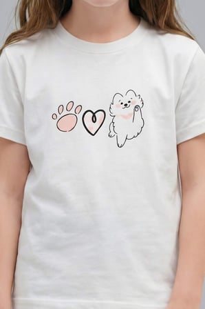 Regular Fıt Şortlu 2'li Ecru Pijama Takımı Kız Çocuk