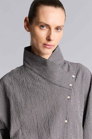 DeFacto Regular Fit Asimetrik Düğmeli Kırışık Dokulu Tunik I3865AX26AUNV42