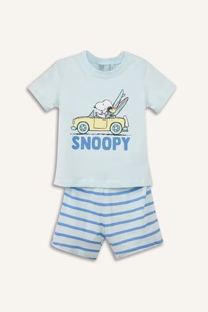 DeFacto %100 Pamuk Beşiktaş Tişört Şort Pijama Takımı Erkek Çocuk H3501A526SMBE61