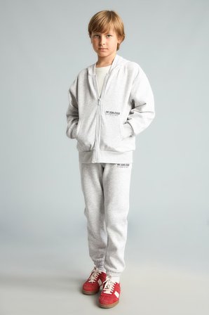 DeFacto Baskılı Lastikli Paça Kalın Kumaş Jogger Eşofman Altı Erkek Çocuk H9685A826WNGR400