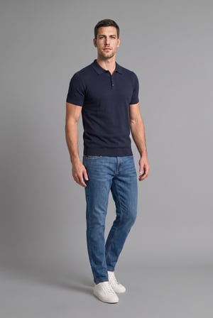 Standart Fıt Polo Yaka Triko Kazak