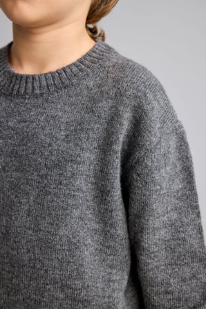 oversize bisiklet yaka triko basic kazak erkek çocuk