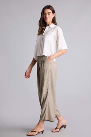 DeFacto Wıde Leg Fermuarlı Normal Bel Düz Paça Tencel Pantolon H1929AX26SMKH341