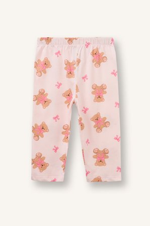 DeFacto Ayıcık Desenli Önden Düğmeli 2'li Pijama Takımı Kız Bebek I3231A526AUPN114