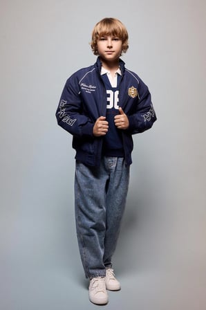 Barrel Fit Standart Paça Jean Pantolon Erkek Çocuk
