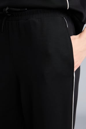 Relax Fit Şerit Detaylı Geniş Paça Standart Boy Modal Sporcu Eşofman Altı