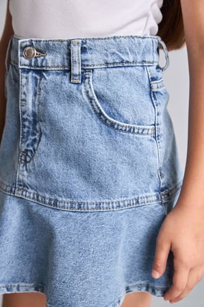 Mavi Mini Jean Etek Kız Çocuk