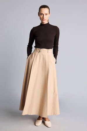 DeFacto Slim Fit Fırfır Kenarlı Fitilli Kaşkorse Uzun Kollu Tunik I1459AX26AUBN340