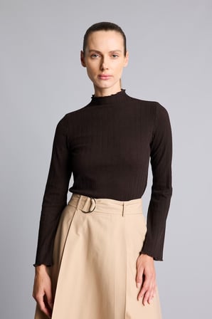 DeFacto Slim Fit Fırfır Kenarlı Fitilli Kaşkorse Uzun Kollu Tunik I1459AX26AUBN340