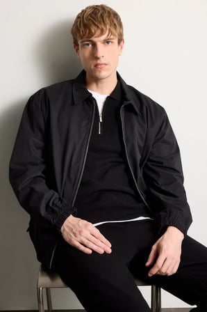 Regular Fit Gömlek Yaka Fermuarlı Su Geçirmez Mont