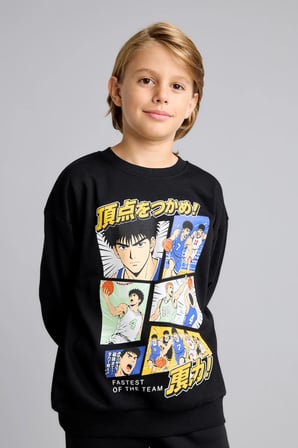 Overshırt Fıt Bisiklet Yaka İçi Yumuşak Tüylü Kalın Sweatshirt Erkek Çocuk