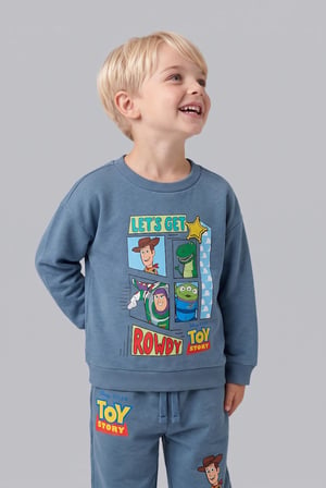 Toy Story Lisanslı Baskılı Uzun Kollu Üst Lastikli Paça Alt 2'li Takım Erkek Bebek