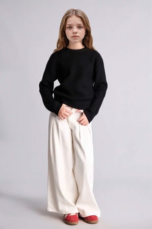 DeFacto Wıde Leg Cepli Gabardin Geniş Paça Pantolon Kız Çocuk I2678A826AUER105
