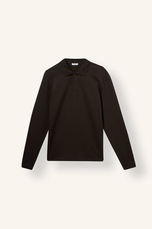 Regular Fit Düğmeli Polo Yaka Basic Sweatshirt