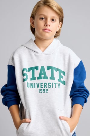 Overshırt Fıt Kapüşonlu İçi Yumuşak Tüylü Kalın Sweatshirt Kumaşı Sweatshirt Erkek Çocuk