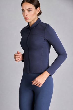 DeFacto Slim Fit Esnek Kumaş Gömlek Yaka Fermuarlı Sporcu Hırka H6015AX26AUIN277