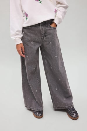 90's Wıde Leg Pantolon Kız Çocuk