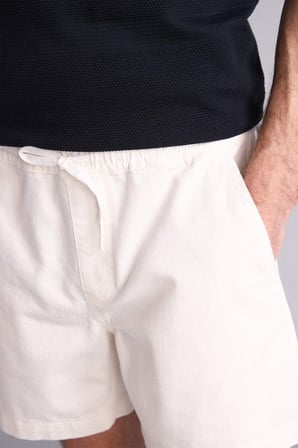 DeFacto %100 Pamuk Relax Fit Beyaz Jean Bermuda Şort Z4460AZ26SMWT34
