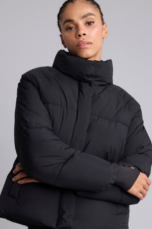 Rüzgar Geçirmez Su İtici Regular Fit Dik Yaka Reglan Kol Kışlık Şişme Mont