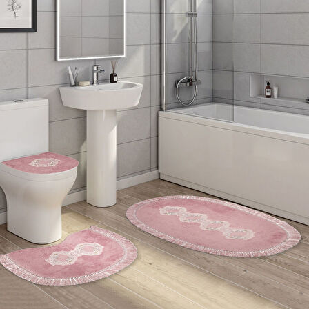 Queen Sarmaşık Oval Nakışlı 3 Lü Set