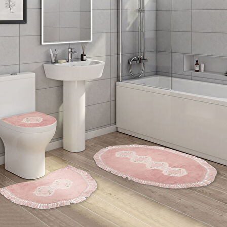 Queen Sarmaşık Oval Nakışlı 3 Lü Set