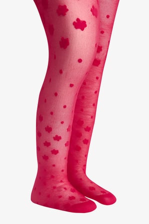 Tango Kırmızı Pretty Dotted Daisy Külotlu Çorap