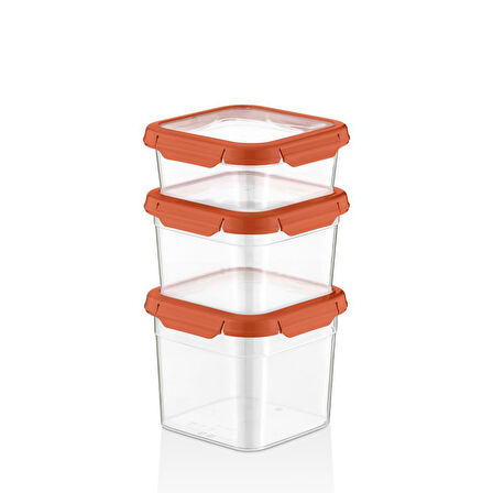 3'Lü Set Loxo Sızdırmaz Saklama Kabı 700 -1000-1500 ML