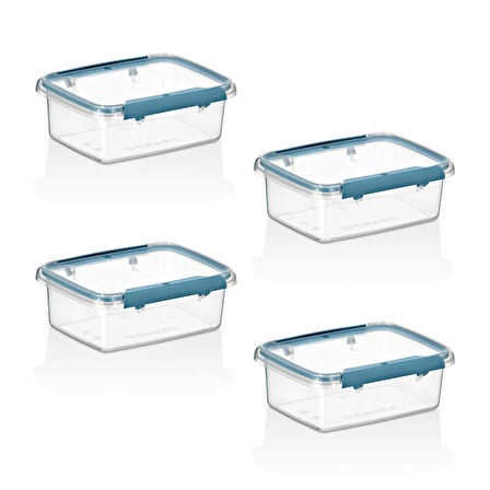 Smartware 4'Lü Set Press - Lock Saklama Kabı 820 ML