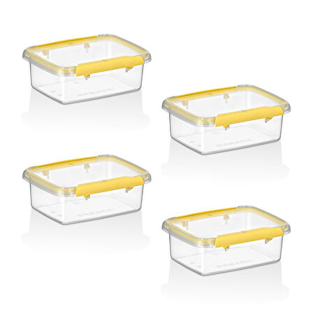 Smartware 4'Lü Set Press - Lock Saklama Kabı 820 ML