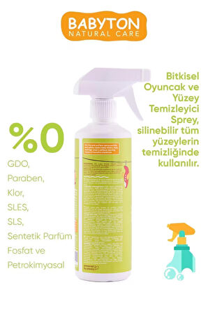 Babyton Doğal Oyuncak Ve Mama Sandalyesi Temizleyici 500 ml