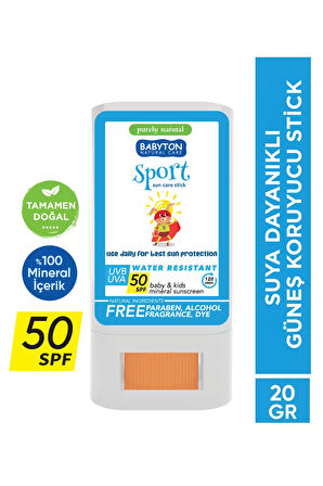 Babyton Suya Dayanıklı Doğal Güneş Stick SPF 50 20 gr