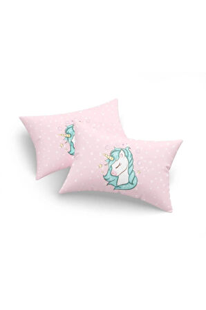 2li Yastık Kılıfı Unicorn Dreams Pembe