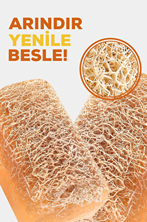 2'li Doğal Kabak Lifli Pirinç Özlü Sabun 130g - Aydınlatıcı & Doğal Peeling Etkili